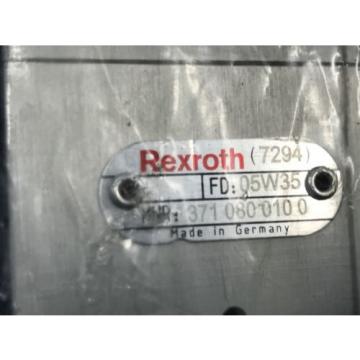 Origin REXROTH 371 080 010 0 DIRECTIONAL CONTROL VALVE 3710800100 U3