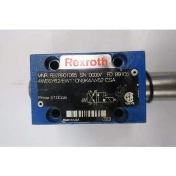 REXROTH 4WE6Y62/EW110N9K4/V/62 5100PSI SOLENOID HYDRAULIC VALVE D550748