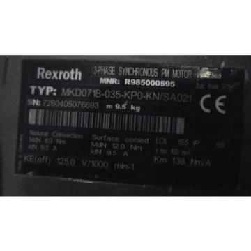 REXROTH MKD071B-035-KP0/KN PM MOTOR Origin NO BOX