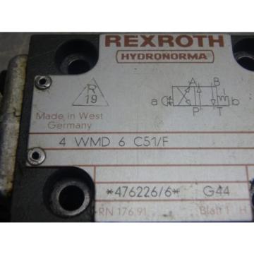 REXROTH HYDRONORMA HYDRAULIC VALVE_4 WMD 6 C51/F_4WMD6C51F