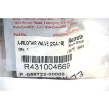 Origin REXROTH BOSCH R431004669 PILOT AIR VALVE