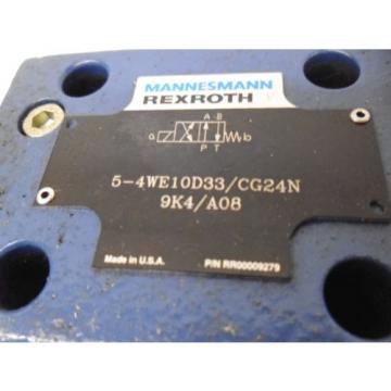 REXROTH 5-4WE10D33/CG24N9K4/A08 HYDRAULIC VALVE RR00009279 Origin NO BOX