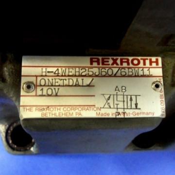 REXROTH 120VOLTS 50/60HZ DIRECTIONAL CONTROL VALVE 4WE6J52/BW110NDALV