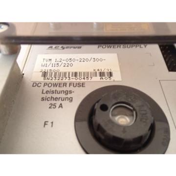 WARRANTY REXROTH INDRAMAT SERVO TVM 12-050-220/300-W1/115/220 POWER SUPPLY UNIT