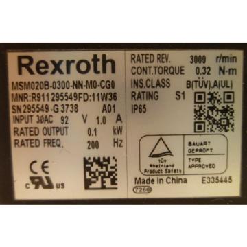 Rexroth MSM020B-0300-NN-M0-CG0 Servomotor