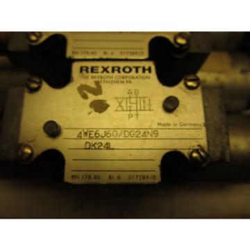 Rexroth 4WE6J60/DG24N9DK24L Hydraulic Directional Valve 24VDC Hydronorma