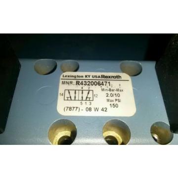 Origin REXROTH R432006471 Air Control Valve, Base Mounted, 4-Way, 2 Solenoids