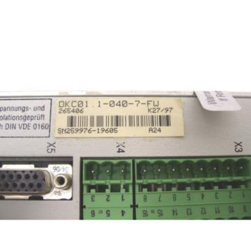 INDRAMAT REXROTH  AC-SERVO  DKC011-040-7-FW  DKC11-040-7-FW   60 Day Warranty