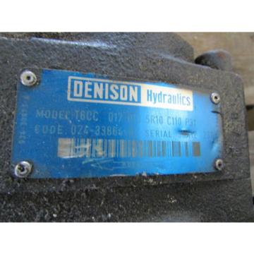 Denison Hydraulic Pump T6CC 017 010 5R10 C110 P31 Used