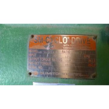 Origin SURPLUS SUMITOMO HM 3225/14 TL CONCENTRIC REDUCER, 7569 RATIO, 2HP 1800RPM