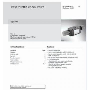 Z2FS6-2-4X/1QV Rexroth R900481623 Twin throttle Sandwich Plate Valve Hydraulics