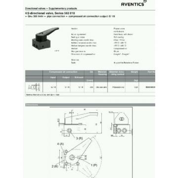 Rexroth 4/2 Directional  Valve 5630180100 pneumatic