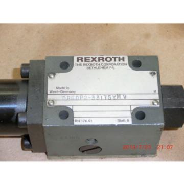 REXROTH VALVE DR6DP2-33/75YMV DR 6 DP2-33/75YMV DR6DP23375YMV