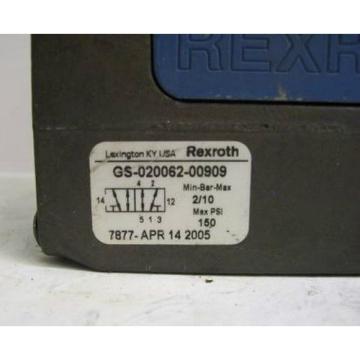 TM-2279, REXROTH GS-020062-00909 PNEUMATIC CERAM VALVE