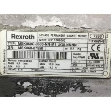 REXROTH 3~PERMANENT-MAGNET-MOTOR lt;gt; MSK060C -0600 -NN -M1 -UG0 -NNNN