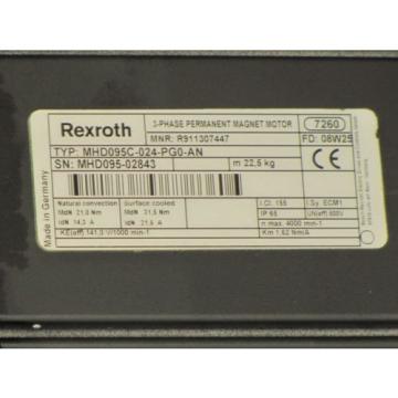 REXROTH TYP: MHD095C-024-PG0-AN AC SERVO MOTOR -Origin-