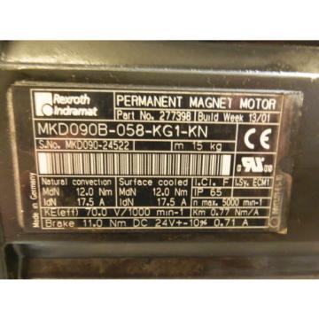 Rexroth Indramat MKD090B-058-KG1-KN Permanent Magnet Motor