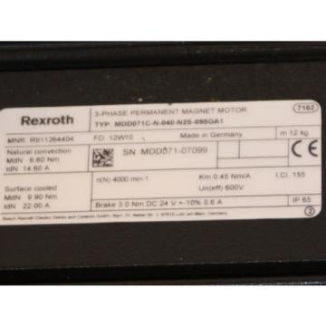 Bosch Rexroth Indramat Servomotor MDD071C-N-040-N2S-095GA1 REM