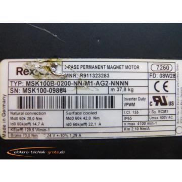 Rexroth MSK100B-0200-NN-M1-AG2-NNNN   3~ Permanent Magnet Motor