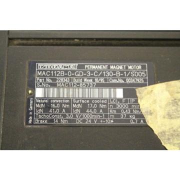 REXROTH INDRAMAT Servomotor MAC112B-0-GD-3-C/130-B-1/S005