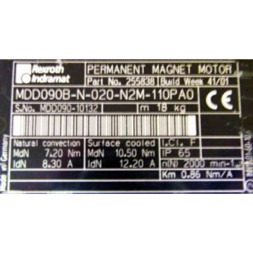 Indramat Servomotor MDD090B-N-020-N2M-110PAO Rexroth Indramat