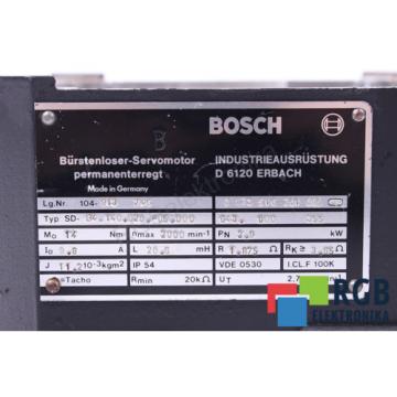 TACHODENERATOR FOR MOTOR SD-B4140020-05000 29KW 2000MIN-1 BOSCH ID29499