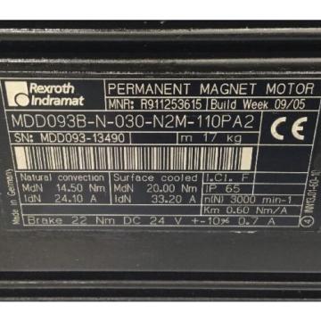 REXROTH-INDRAMAT Perm-Magnt-Motor // MDD093B-N-030-N2M-110PA2