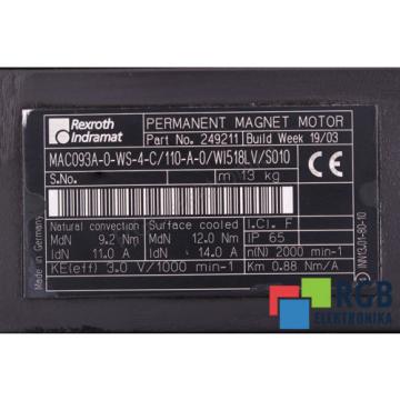 SERVOMOTOR MAC093A-0-WS-4-C/110-A-0/WI518LV/S010 ROD1424039B/1000 ID28612