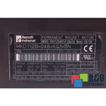 ROTOR FOR MOTOR MKD112B-048-KG1-BN 356A 4500MIN-1 REXROTH INDRAMAT ID20032