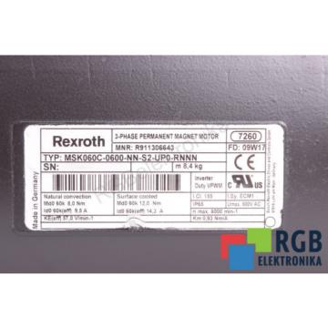 MSK060C-0600-NN-S2-UP0-RNNN 600VAC 6000MIN-1 BOSCH REXROTH ID26466