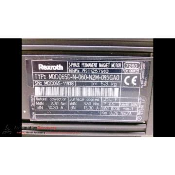 REXROTH MDD065D-N-060-N2M-095GA0 SERVO MOTOR, Origin #199287