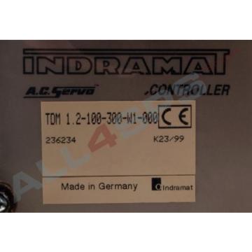 BOSCH REXROTH, INDRAMAT AC-SERVO CONTROLLER, TDM12-100-300-W1 GEBRAUCHT