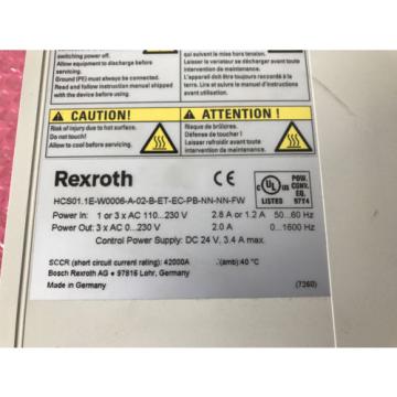 Rexroth Indramat  HCS011E-W006 IndraDrive Cs Rexroth Servosteller gebraucht