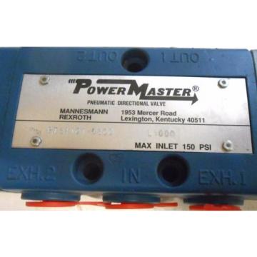 REXROTH, POWERMASTER, PNEUMATIC DIRECTIONAL VALVE, PT34101-0300, L1000