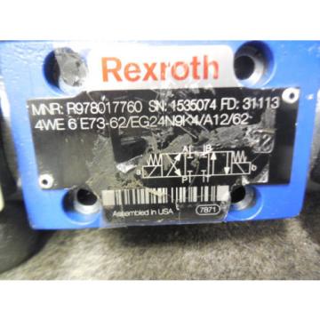 Origin REXROTH DIRECTIONAL VALVE # 4WE6E73-62/EG24N9K4/A12/62