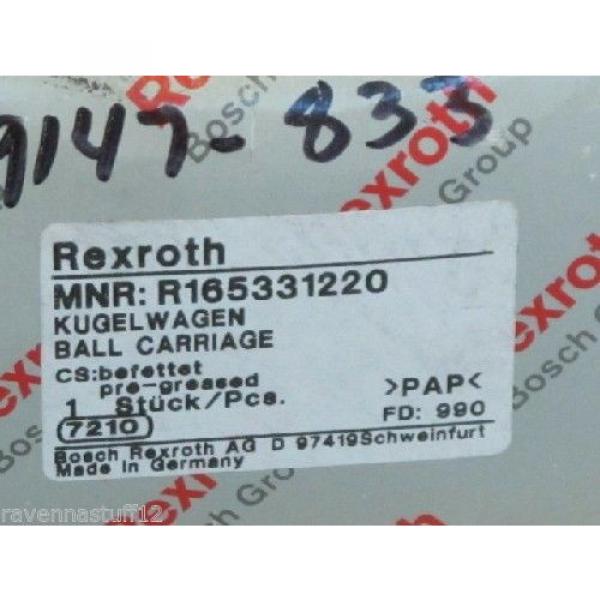 REXROTH R165331220 RUNNER BLOCK BALL CARRIAGE LINEAR BEARING Origin IN BOX #5 image