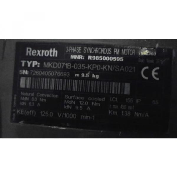 REXROTH MKD071B-035-KP0/KN PM MOTOR Origin NO BOX #1 image