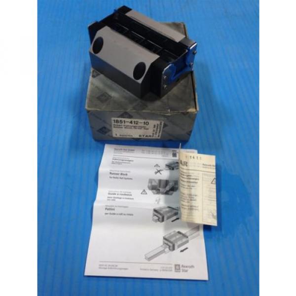 Origin REXROTH 1851-412-10 LINEAR RUNNER BLOCK ROLLER RAIL / D-97419 BEARING U3 #1 image