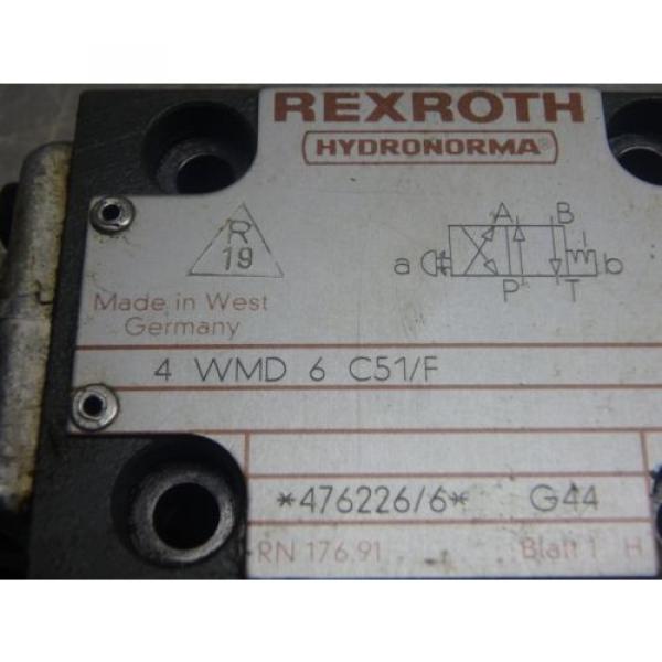 REXROTH HYDRONORMA HYDRAULIC VALVE_4 WMD 6 C51/F_4WMD6C51F #4 image