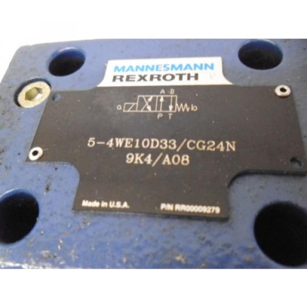 REXROTH 5-4WE10D33/CG24N9K4/A08 HYDRAULIC VALVE RR00009279 Origin NO BOX #4 image