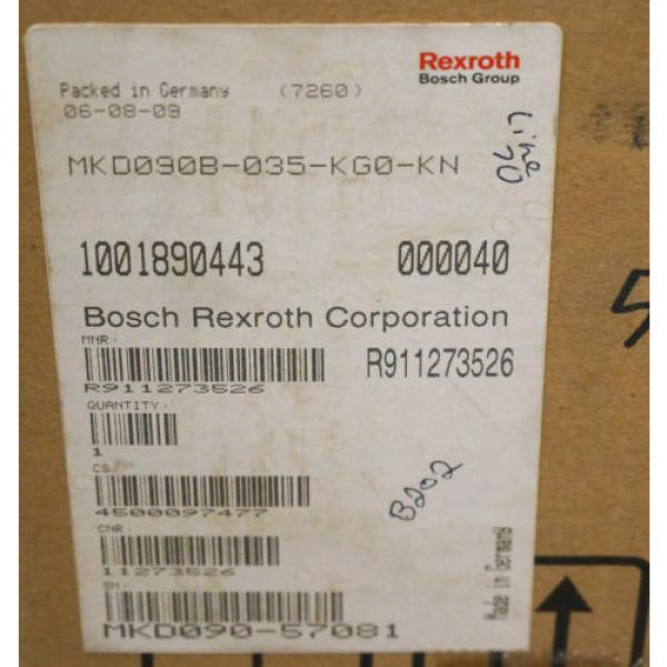 Origin REXROTH MKD090B-035-KG0-KN 3-PHASE PERMANENT MAGNET MOTOR MKD090B035KG0KN #5 image