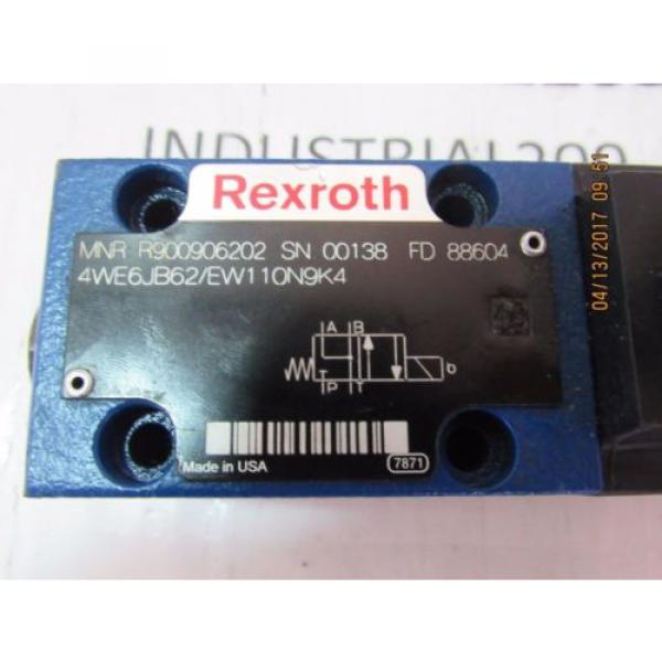 REXROTH 4WE6JB62/EW110N9K4 HYDRAULIC VALVE Origin #3 image