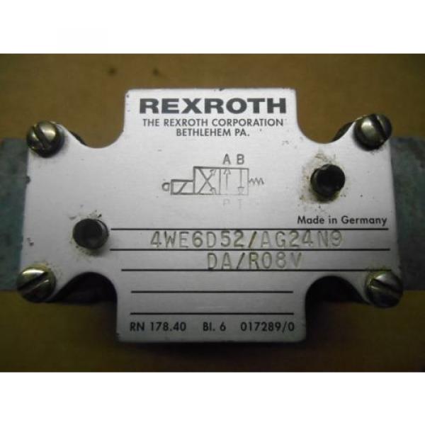 REXROTH 4WE6D52/AG24N9DA/R08V VALVE , USED #2 image