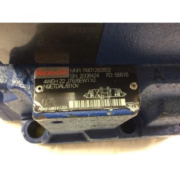 REXROTH HYDRAULIC SOLENOID VALVE, MNR: R901262802, 4WEH22 J76/6EW110, FD55515 #9 image