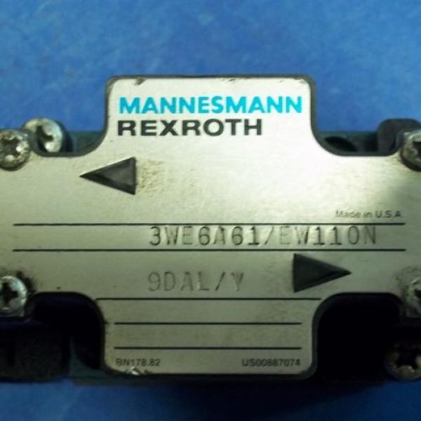 MANNESMANN REXROTH DIRECTIONAL VALVE, 3WE6A61/EW110N #2 image