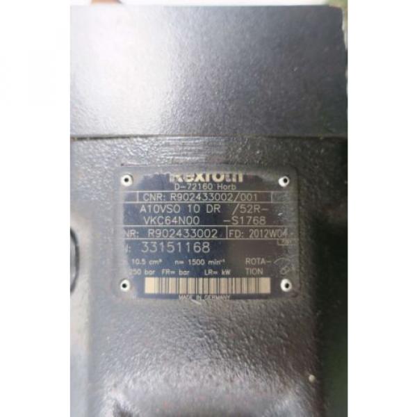 REXROTH D-72160 HORB A10VSO 10 DR/52R-VKC64N00-S1768 HYDRAULIC pumps D528977 #6 image