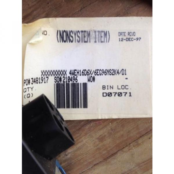 Origin MANNESMANN REXROTH 4WEH16D6X/6EG96NS2K4/D1 DIRECTIONAL VALVE 4WEH16D636EG96N #8 image