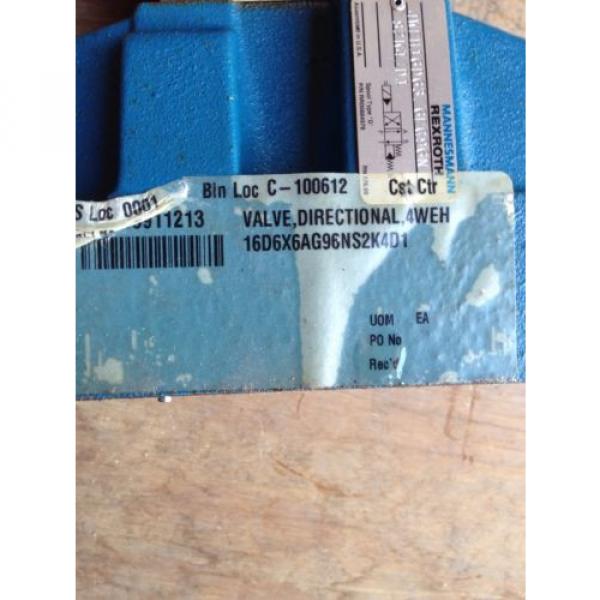 Origin MANNESMANN REXROTH 4WEH16D6X/6EG96NS2K4/D1 DIRECTIONAL VALVE 4WEH16D636EG96N #9 image