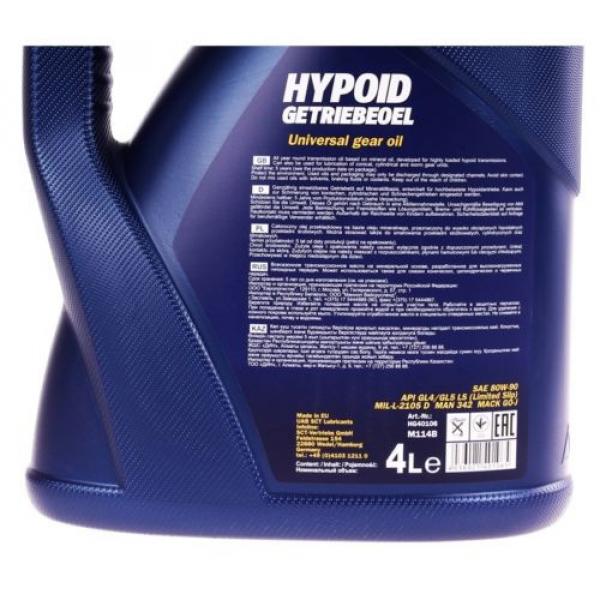 4 Liter 80W-90 Mannol Hypoid Getriebeöl Schaltgetriebe Öl Achsöl API GL4 GL5 LS #3 image