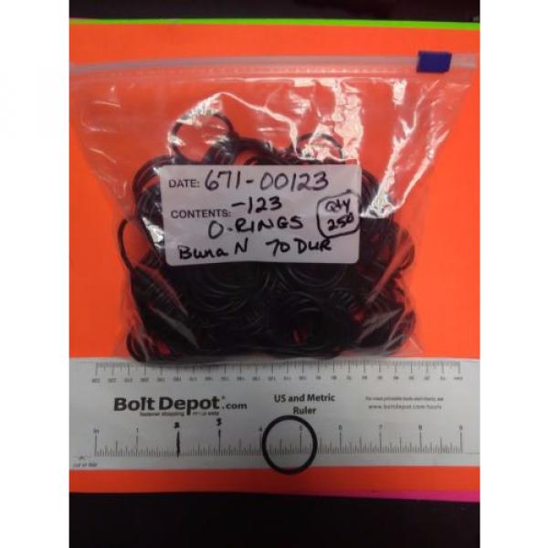 O#039;Rings -123 Buna N 70 Durometer Denison p/n 671-00123, Pack of 250 #1 image